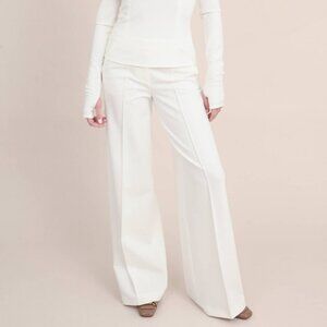 Dorothee Schumacher Emotional Essence White Ponte Wide-Leg Pants